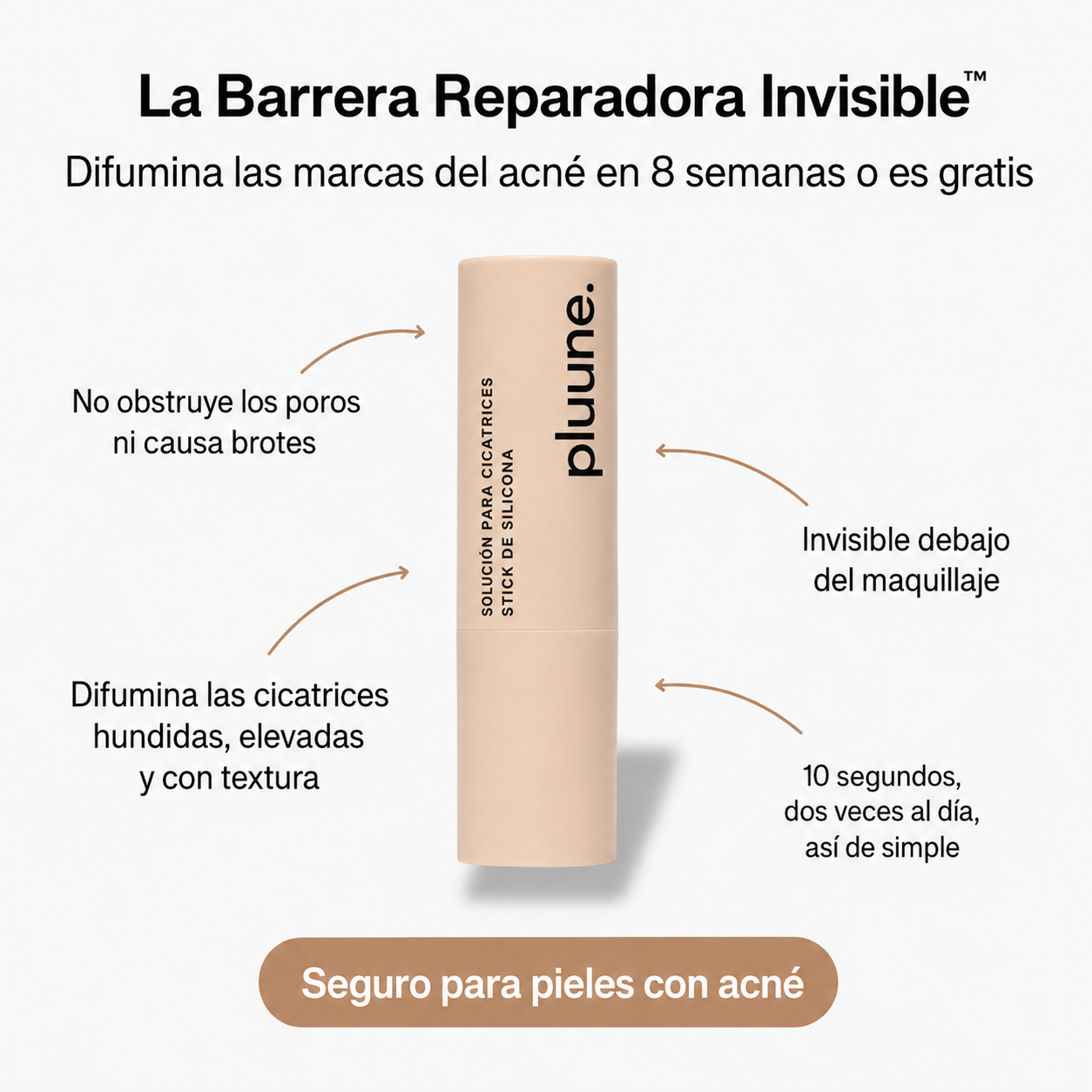 Pluune™: Balsamo clínico reparador de cicatrices de acné™