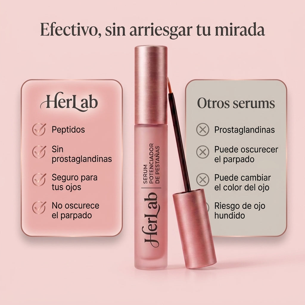 Herlab Serum: Fortalece y alarga tus pestañas de forma segura.