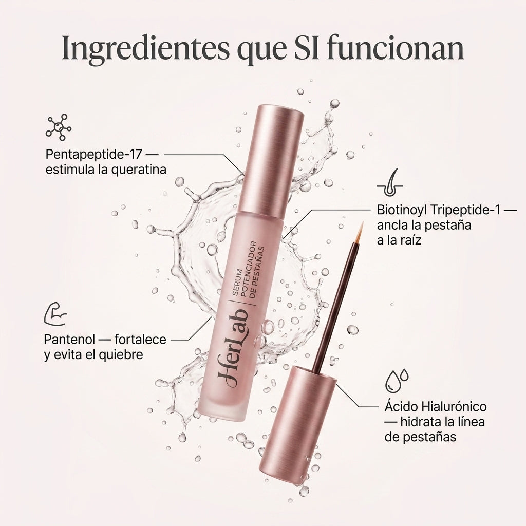 Herlab Serum: Fortalece y alarga tus pestañas de forma segura.